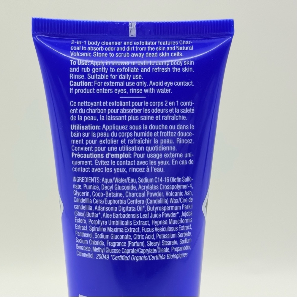 Jack Black Charcoal Body Buff Exfoliating Cleanser 3 oz Natural Volcanic Stone - Picture 4 of 7